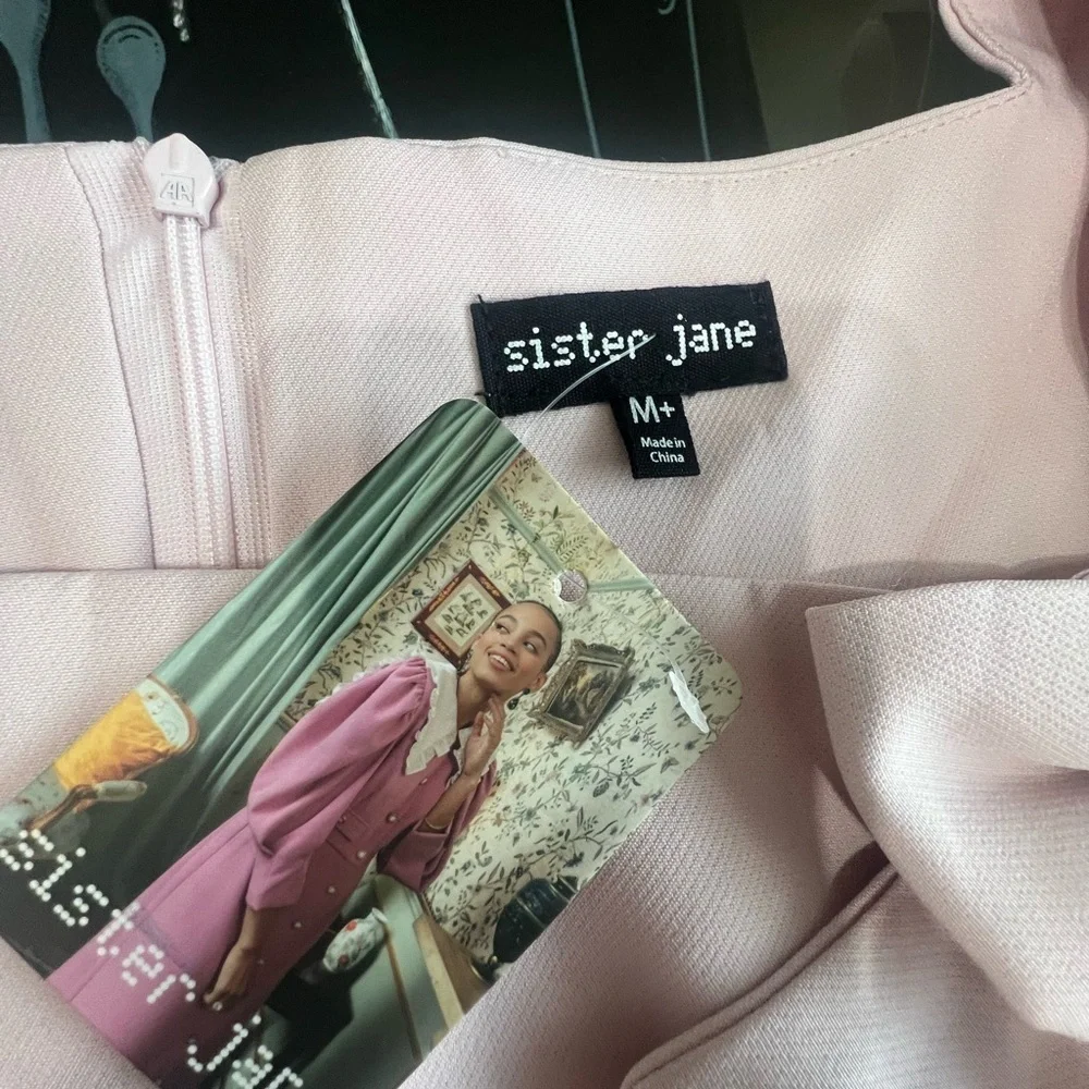 Sister Jane Light Pink Bow Detail Mini Dress Caja 4